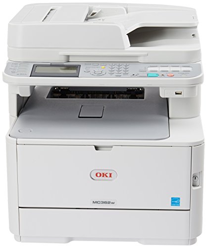 OKI Data MC362w Wireless Duplex Multifunction Color Laser Printer Print, Copy, Scan, Fax, 120V (Best Driver Scanner And Updater)