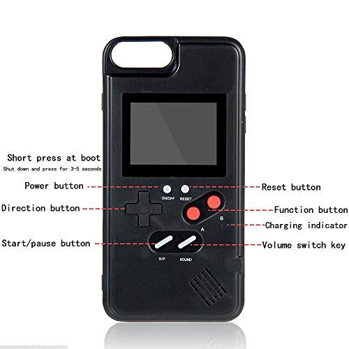 KOBWA Gameboy Case for iPhone,Retro 3D Gameboy Design Style Silicone Cover Case with 36 Small Games,Color Screen,Video Game Cover Case for iPhone X/MAX,iPhone8/8 Plus,iPhone 7/7 Plus,iPhone 6/6Plus - Thumbnail 2