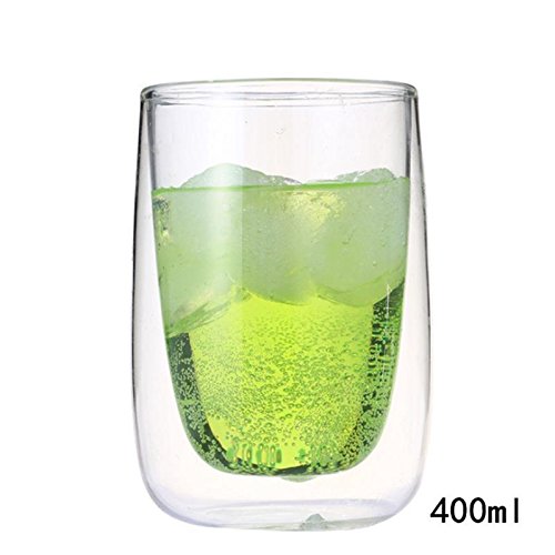 image for Blue Stones Creative Double Wall Glass Coffee Beer Tea Milk Mug Handma
