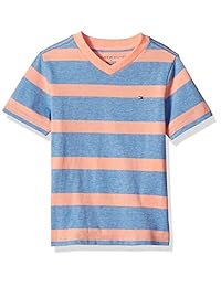 Tommy Hilfiger playera de manga corta con cuello en V para niños