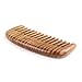 Breezelike Sandalwood Beard Comb - Wide Tooth Pocket Comb - No Static Natural Aroma Wooden Grooming Comb for Men