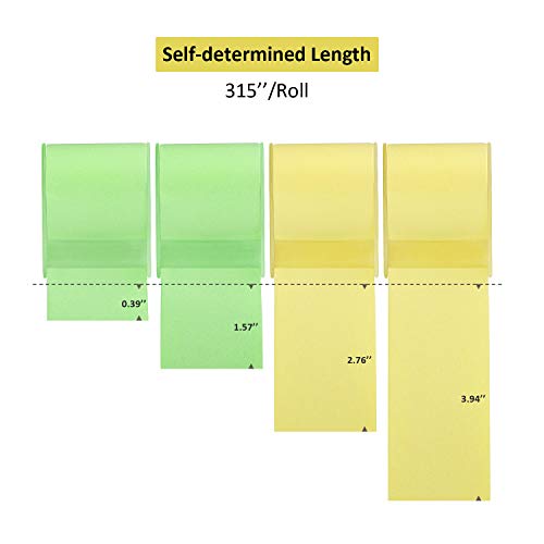 Sticky Notes, Full Adhesive Roll Notes, Self-Determined Length Super Sticky Notes 4Yellow, 4Green (2 - //coolthings.us