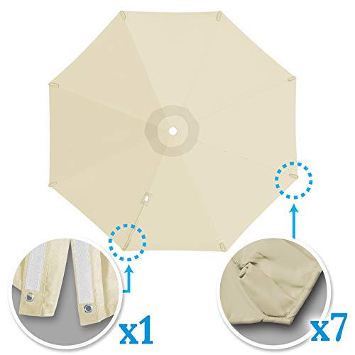 BenefitUSA Replacement Canopy Top Cover for 11.5' Rome Cantilever Patio Umbrella Outdoor Sunshade (White)