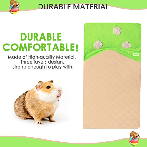EXPAWLORER Guinea Pig Fleece Cage Liners with Burrowing Pocket