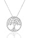 The Tree of Life Necklace Sterling Silver Created Diamond Jewelry Anniversary Gift For Her