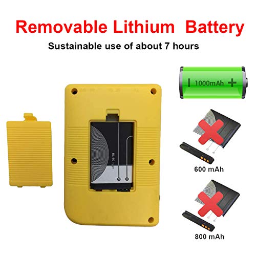 Mini Retro Handheld FC Games Consoles ,Built-in 400 Classic Game, Portable Gameboy 3 Inch LCD Screen 1000mAh Rechargeable Battery TV Output ,Good Gifts for Kids Boys Girls Men Women (Consoles-Yellow)