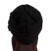 NYKKOLA Women Cable Knit Winter Warm Beanie Hats Newsboy Cap Visor with Sequined Flower - Black