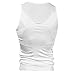 Slimming Body Shaper Tummy Waist Magic Compression Muscle Shirt Undershirt, White, Large