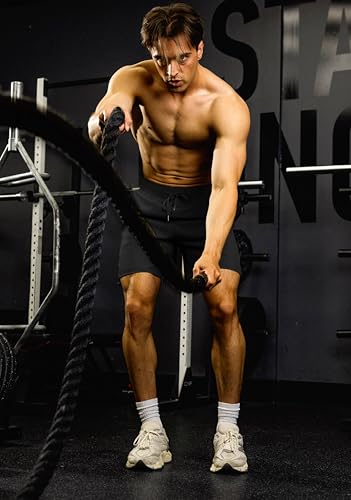 Soothfeel Men's Running Shorts with Zipper Pockets 9"/ 7"/ 5" Quick Dry Eight Basketball Gym Workout Athletic Shorts