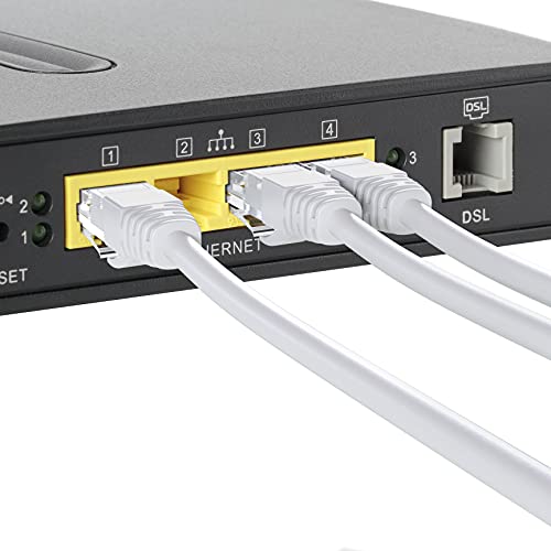 Mr. Tronic Cat 6 Ethernet Cable 35m, LAN Network Cable with RJ45 Connectors for Fast and Reliable Internet Connection, with AWG24 Connection | Cat6 CCA UTP Internet (35 Meters, White)