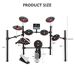 MUSTAR Electronic Drum Set, 10 Piece Electric Drum