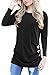 HOTAPEI Women Plus Size Long Sleeve Casual Round Neck Loose Tunic Top Blouse T-Shirt Black XXL