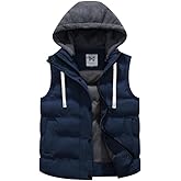 KVE Women's Warm Winter Hooded Vest Padded Puffer Vest