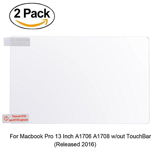 (2 pack) Clear Anti-scratch Trackpad Protector Touchpad Cover Skin for NEWEST Macbook Pro 13 Inch with or without TouchBar Models A1706 and A1708 (Released 2016)