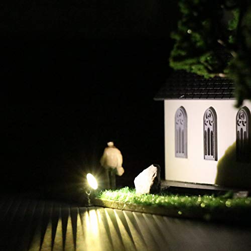 Evemodel LYM20 5 STK. LED Wegeleuchte Spur H0 / 00 / 0 Spot Lampe Strahler Leuchte NEU – Bild 6