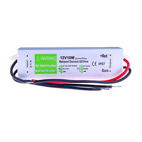 LEMONBEST 10W Waterproof Transformer for LED Underwater Light , 10 Watt Power Supply Converting AC 110V to DC 12V