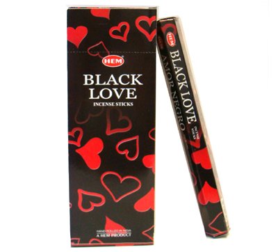 Black Love - Box of Six 20 Stick Tubes, 120 Sticks Total - HEM Incense