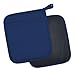 DII CAMZ33413 Cotton Machine Washable Heat Resistant Everyday Kitchen Basic Neoprene Pot Holder, Nautical Blue