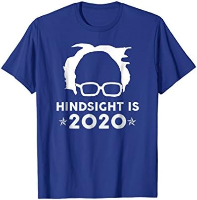 Mens "Hindsight is 2020" Bernie Sanders Anti-Trump T-shirt Medium Royal Blue