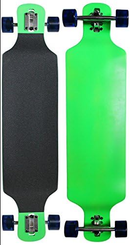 Longboard Complete Double Drop Down Through 9.75" Neon Green Concave Maple