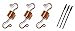 Tip-Top Garden Supply Copper Hummingbird Feeder Ant Trap, Bug Trap, Ant Guard, Ant Moat (3, Natural Copper)