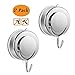 X-Cool Vacuum Suction Cup Hooks Heavy Duty 2 Pack Towel Hook Bath Towel Hanger Removable Lock Suction Hooks for Bathroom Kitchen Restroom Organization,NO Drill Tool Free Chrome (2Pack)