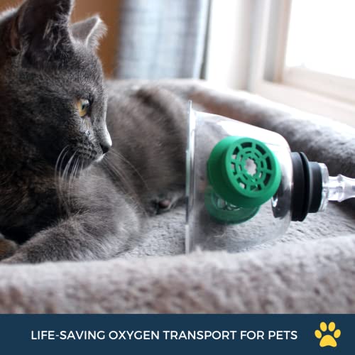 Pawprint Medical Oxygen Therapy Mask (Small) for Dogs and Cats with 6