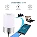 LUNSY Touch Sensor Table Lamp, Dimmable Bedside Lamp, Rechargeable Atmosphere Lamps, Wireless, Warm White Light with RGB Living Colors for Bedroom, Living Room and Outdoors.