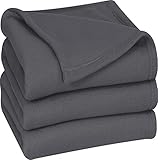 Utopia Bedding Fleece Blanket King Size Grey Soft
