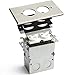 ENERLITES Screw Cap Cover Floor Box kit, 5” x 2.8” 1-Gang, 20A Tamper-Weather Resistant Duplex Receptacle Outlet, Watertight Gasket, Corrosive Resistant, UL Listed, 975506-SS, Stainless Steel