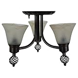 RecPro RV Dinette (Kitchen) Chandelier | 12V | 3 LED | Ceiling Light | RV Light Fixture