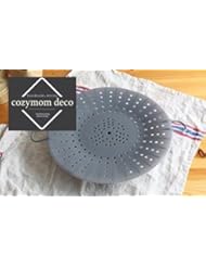 Cozymom Korea Steam Stovetop Vegetable Steamer 10 Inches Silicone Steamer, Grey