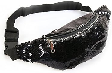 Sequin Fanny Waist Pack for Women - Colorful Glitter Bags with Adjustable Strap for Daily,Halloween Party, Travel…