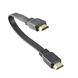 MMNNE 10inch 25CM HDMI Male to Male Cable,High-Speed HDMI HDTV Cable - Supports Ethernet, 3D Black