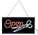 E-ONSALE Ultra Bright LED Neon Animated Hair Cut Salon Open Sign for Business w/Power & Animation On/Off (Open/Scissors)