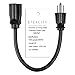 Etekcity Short Power Extension Cord, Power Extension Cable, Outlet Saver, 3 Prong, 16AWG 13A, UL Listed (5 Pack, 1 Foot) , Black