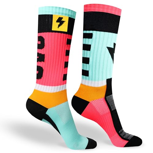 in s(h)ock Barcelona Sports Socks for Men and Women – Seamless Long Socks – Ideal for Cycling, Running, Paddle, Basketball and Daily Workouts