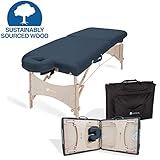EARTHLITE Portable Massage Table HARMONY DX – Eco-Friendly Design, Hard Maple, Superior Comfort, Deluxe Adjustable Face Cradle, Heavy-Duty Carry Case (30