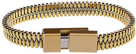 Weiyun Creative Multifunction USB Cable Charging Cable - Android Phone USB Data Fast Speed Sync - Convenient Ornaments Wristband Bracelet Micro Charger 1 Pcs (Gold)