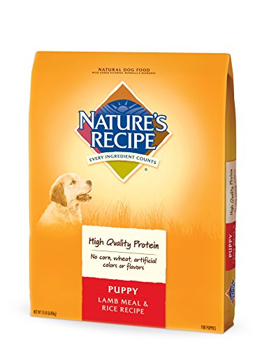 Nature's Recipe Puppy Dry Dog Food, Lamb Meal & Rice Recipe, 15-Pound