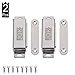 JQK Magnetic Door Catch, Stainless Steel Cabinet Magnet Closet Catches 2 Pack, 1.2mm Thickness 45 lbs Silver, CC102-P2