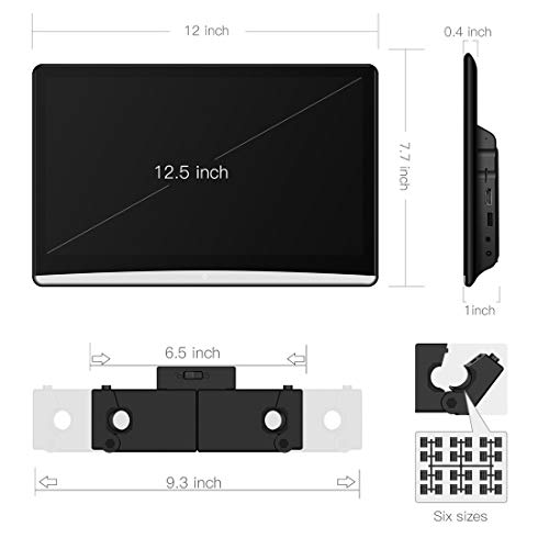 Car Headrest Video Players with WiFi Android 9.0 12.5 inch, 4K IPS