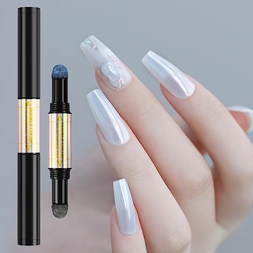 RoseFlower 10pcs Air Cushion Nail Powder Pen, Chrome Nail Powder