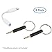 iPhone Lightning to 3.5mm Headphone Jack Adapter Keychain (2 Pack) - Dongle Accessory - Compatible with iPhone 7, 8 and X and Android Adapters