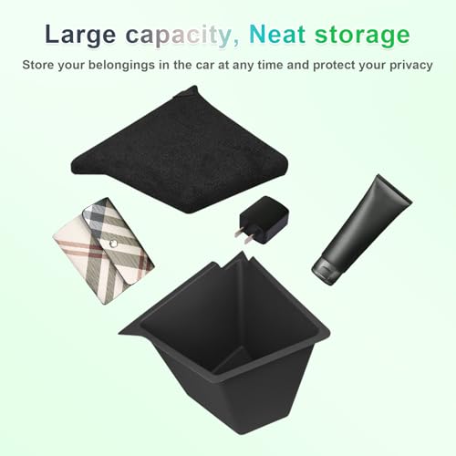 [Enhanced] GAFAT Tesla Model Y Juniper 2025 2026 Trunk Organizer, Model Y 2025 Trunk Storage Box, Waterproof TPE with Flocked Lid, Tesla Model Y 2025 Accessories (Pack of 2)