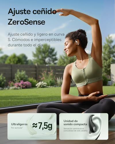 Eli Sport2 Auriculares Open Ear, Auriculares Deportivos de Conducción Aérea con Curva de Confort en S, 45H de Reproducción, SuperBass 2.0, IPX7, Bluetooth 6.0, Llamadas Claras con 4 Mic AI