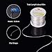 Pandahall 1 Roll 0.8mm White Elastic Stretch Polyester Jewelry Bracelet Elastic String Cord (60m/Roll)
