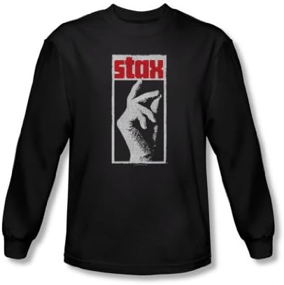 Concord Music - Mens Stax Distressed Longsleeve T-Shirt, Size: XX-Large, Color: Black