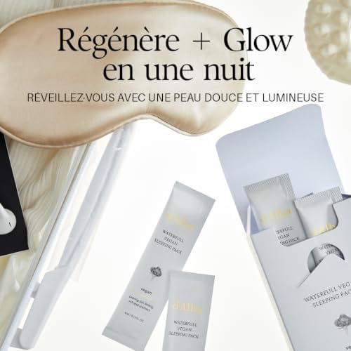 d'Alba Paquet de Couchage Végétalien à la Truffe Blanche Italienne, Masque Visage de Nuit Non Lavable, Portable, Type de Gel, Rétention d'Hydratation, Adapté aux Peaux Sensibles, Soin de Peau Coréen