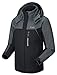 GEMYSE Men's Mountain Waterproof Ski Snow Jacket Winter Windproof Rain Jacket (Black,Small)
